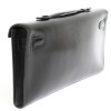 Kelly cut HERMES box black leather pouch