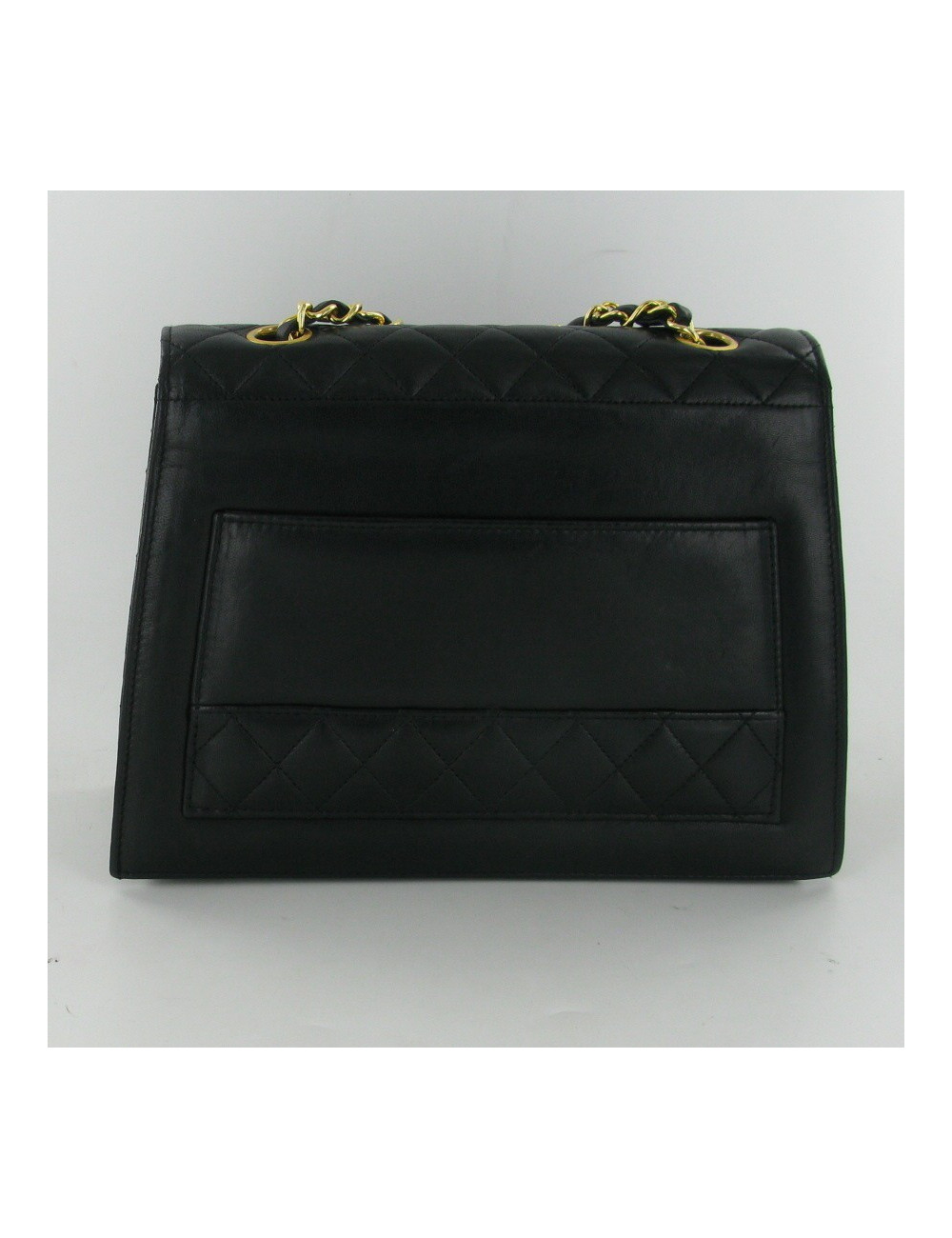 Sac vintage en cuir noir CHANEL