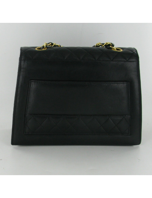Sac vintage en cuir noir CHANEL