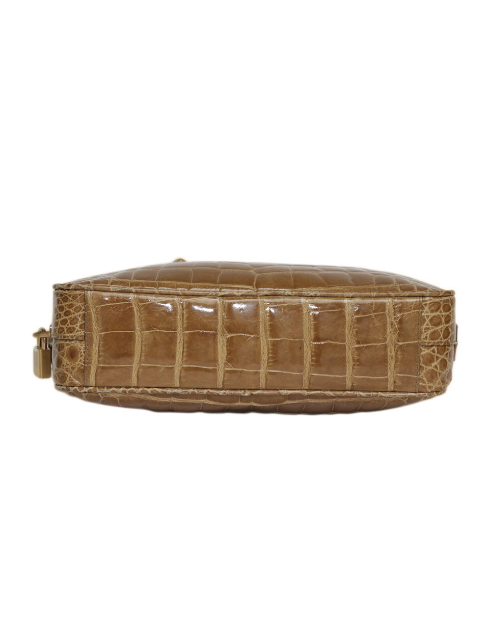 Mini sac plume PRADA en croco blond