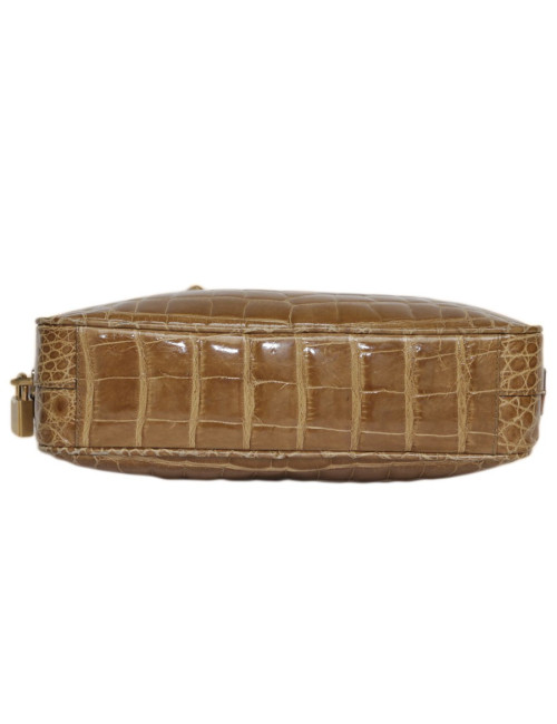 Mini sac plume PRADA en croco blond