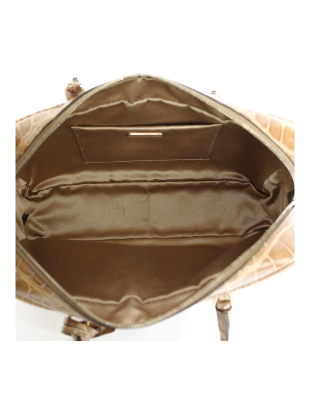 Mini sac plume PRADA en croco blond