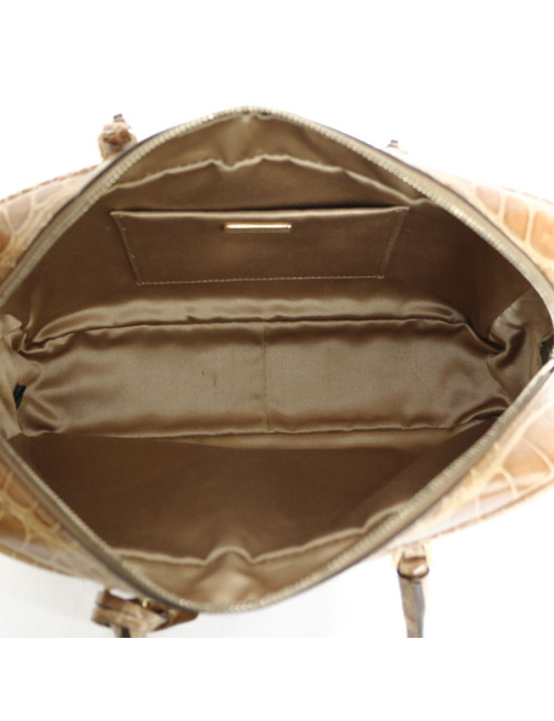 Mini sac plume PRADA en croco blond