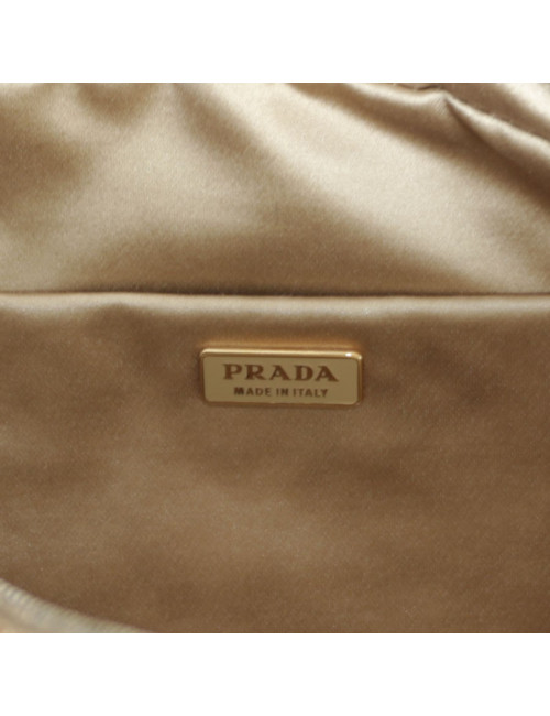 Mini sac plume PRADA en croco blond