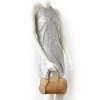 PRADA blond alligator mini plume handbag