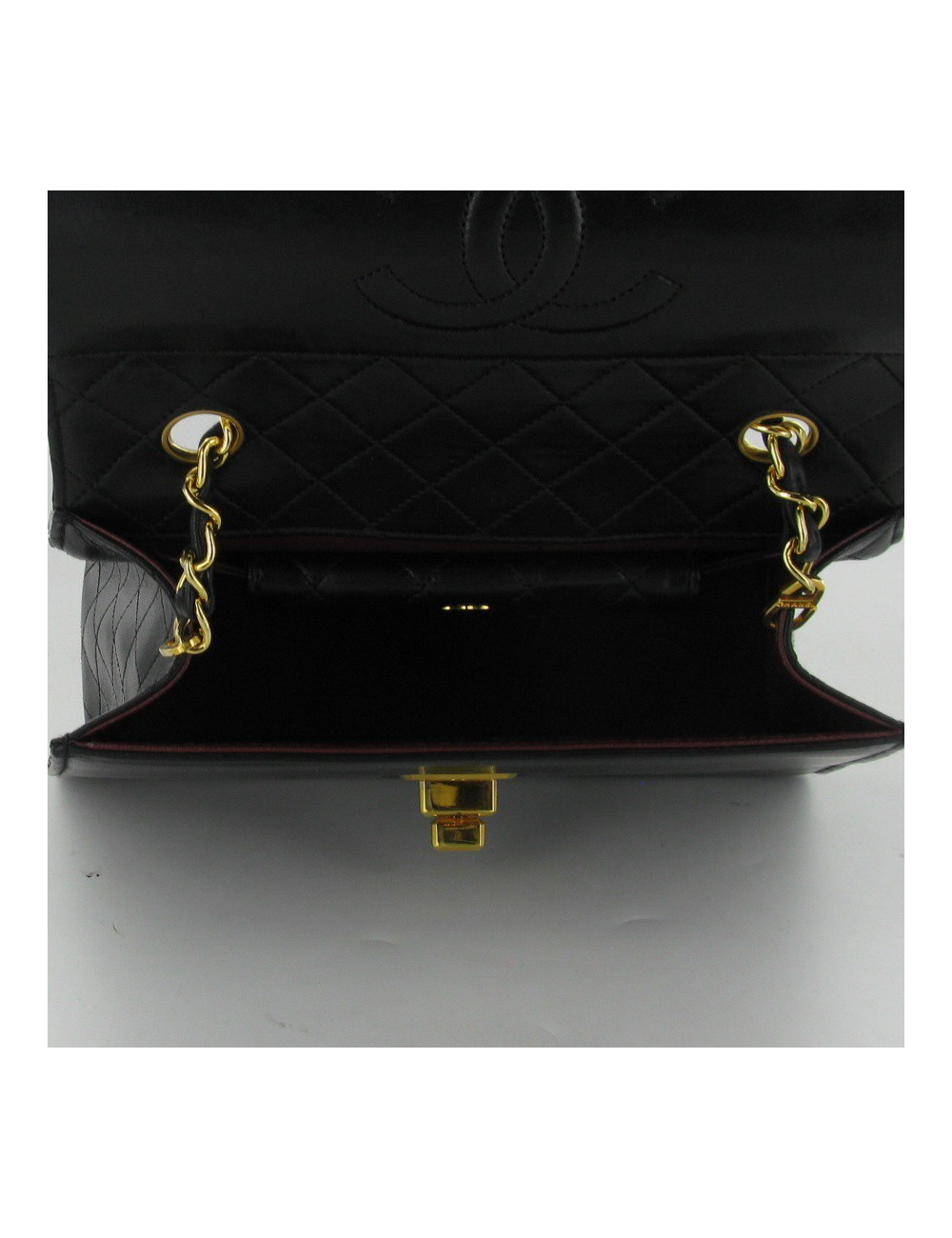 Sac vintage en cuir noir CHANEL