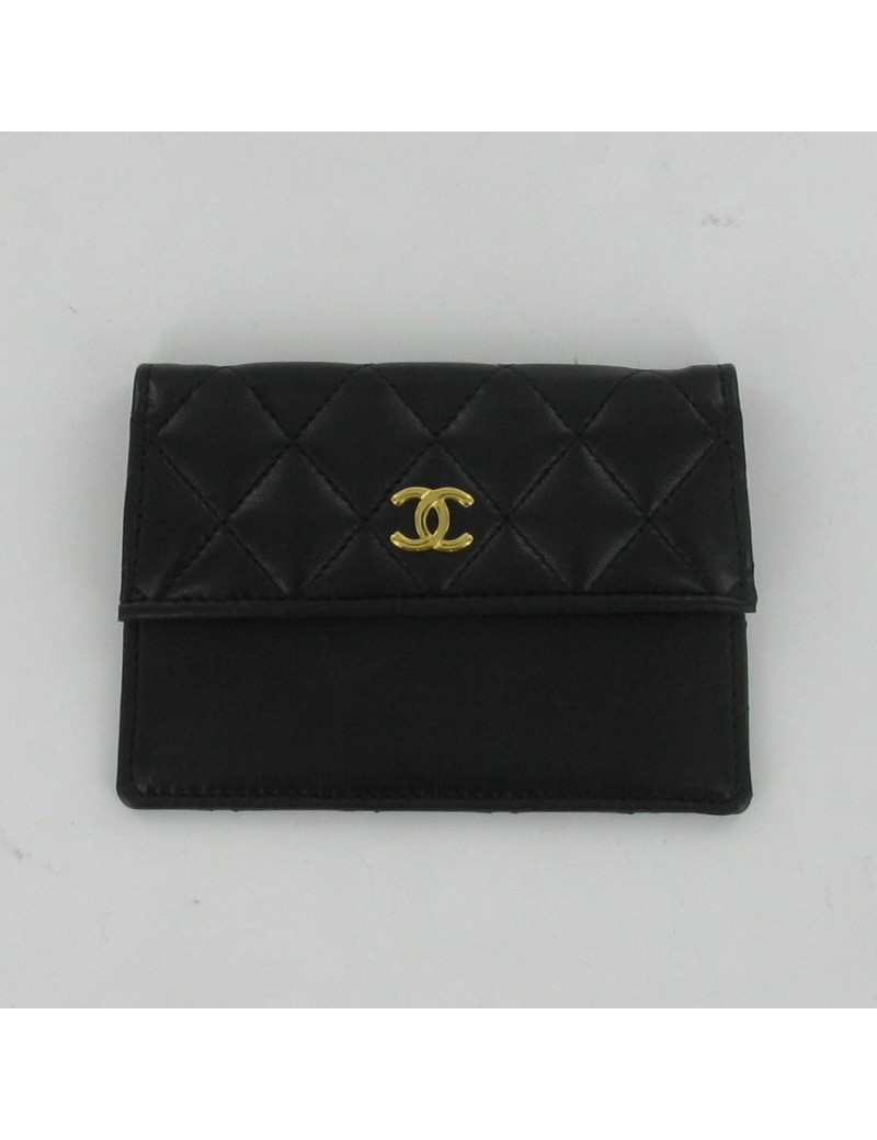 Sac vintage en cuir noir CHANEL