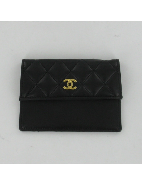 Sac vintage en cuir noir CHANEL