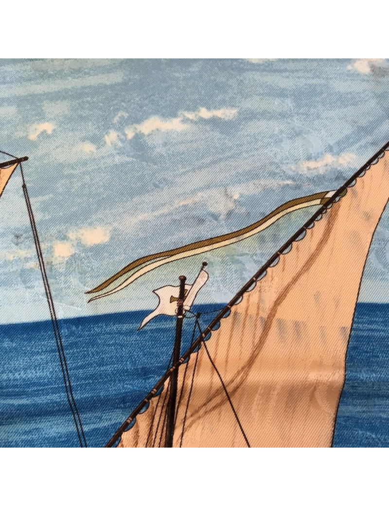 Square HERMES "Christophe Colomb discovers America" Silk