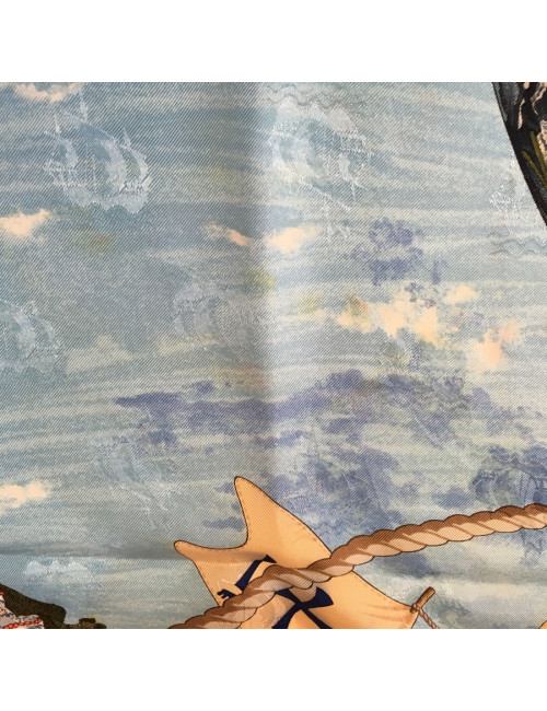 Square HERMES "Christophe Colomb discovers America" Silk