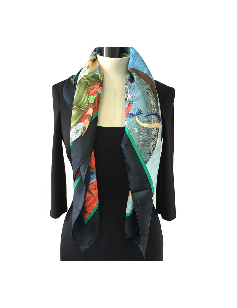 Square HERMES "Christophe Colomb discovers America" Silk