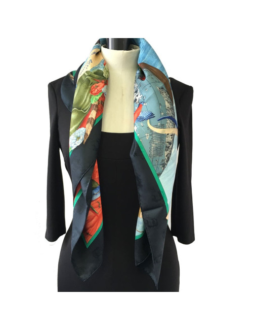 Square HERMES "Christophe Colomb discovers America" Silk