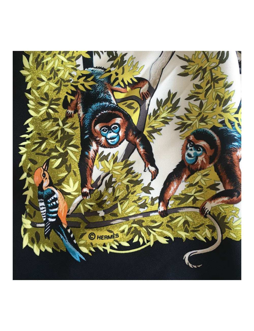 Carré HERMÈS "Sichuan" en soie multicolore