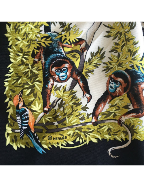 Carré HERMÈS "Sichuan" en soie multicolore