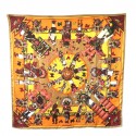 Grand carré HERMÈS Kachinas en soie multicolore