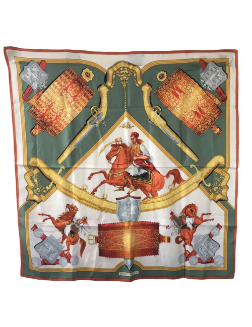 Carré HERMÈS "1821 - les cavaliers Ottomans" en soie multicolore