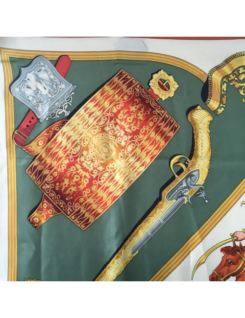 Carré HERMÈS "1821 - les cavaliers Ottomans" en soie multicolore