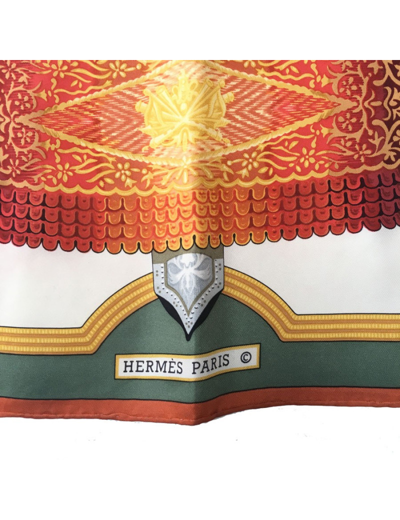 Carré HERMÈS "1821 - les cavaliers Ottomans" en soie multicolore