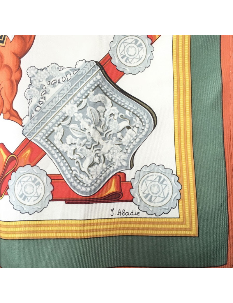 Carré HERMÈS "1821 - les cavaliers Ottomans" en soie multicolore