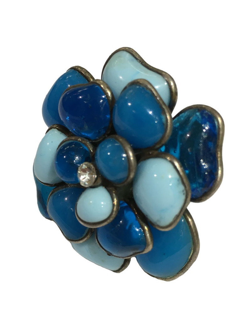 Bague Camélia MARGUERITE DE VALOIS bleu dégradé