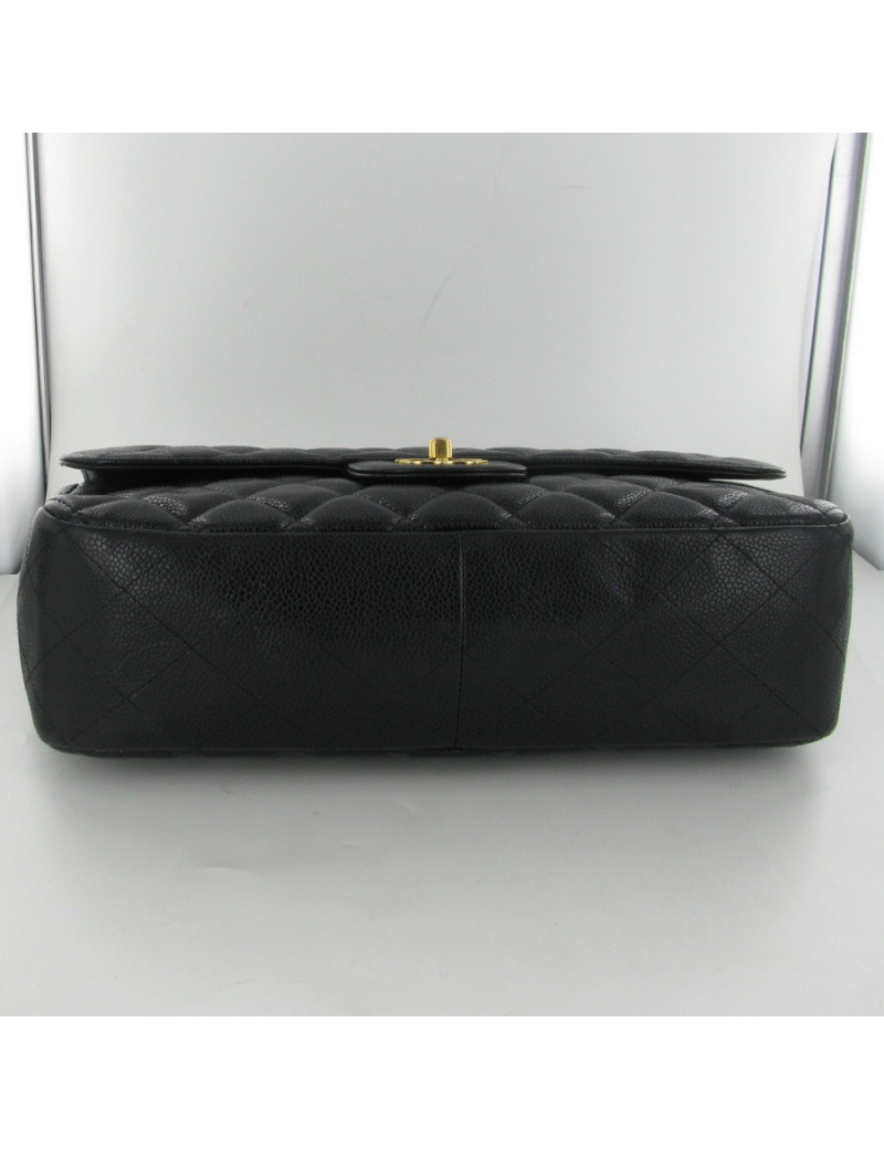 Timeless en cuir grainé noir CHANEL