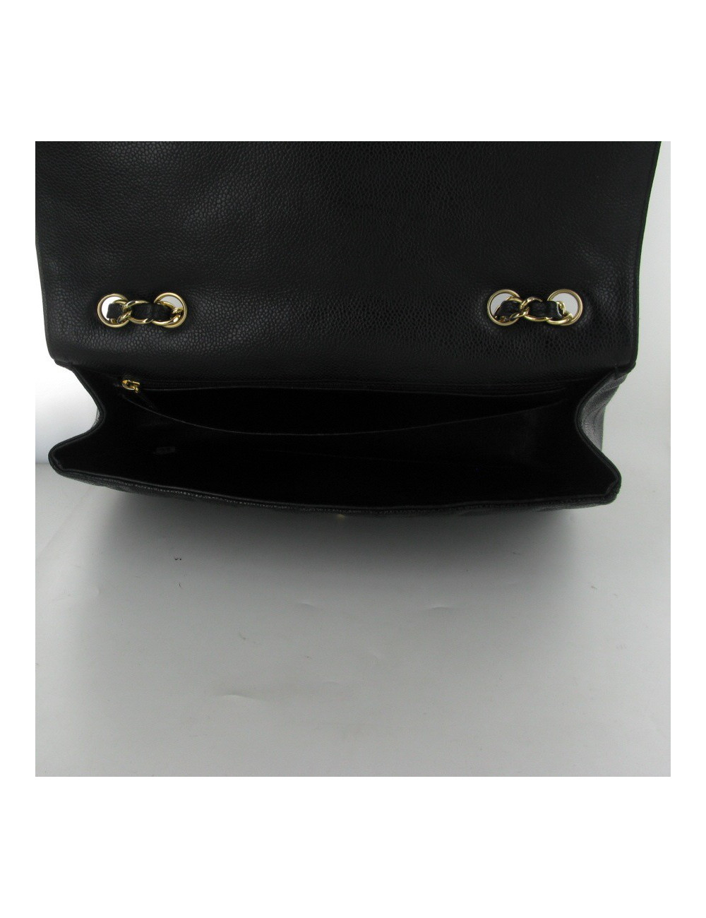 Timeless en cuir grainé noir CHANEL