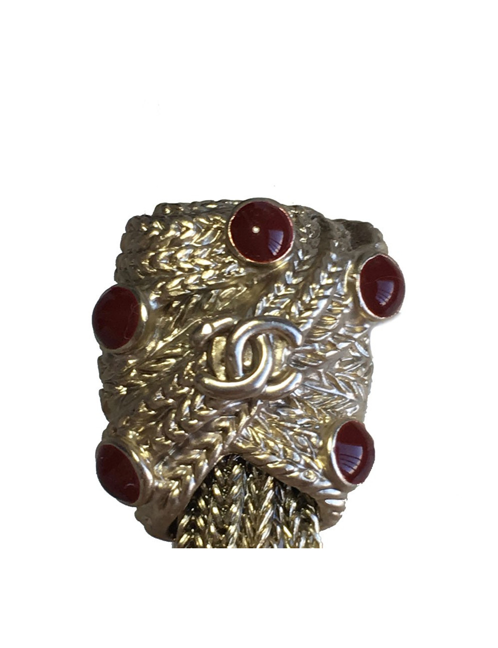 Earrings CHANEL nails pending gold metal