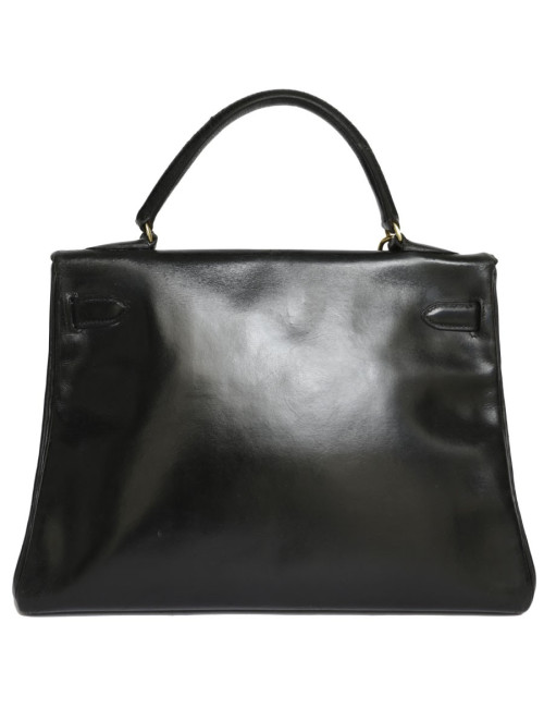 32 leather black box Vintage HERMES Kelly bag