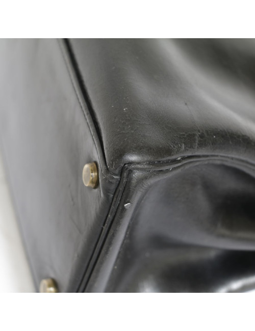 32 leather black box Vintage HERMES Kelly bag