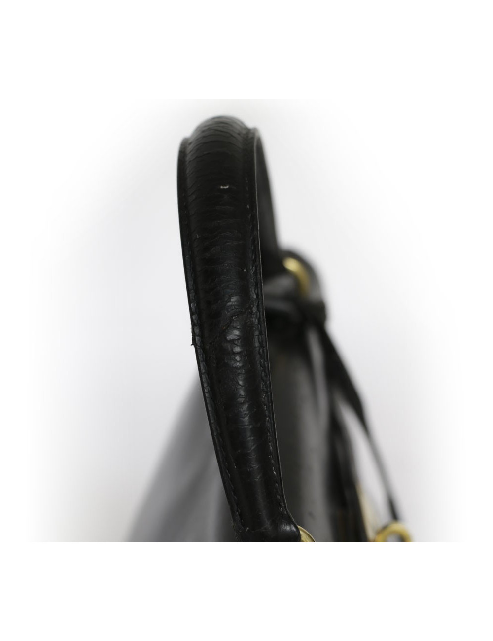 32 leather black box Vintage HERMES Kelly bag