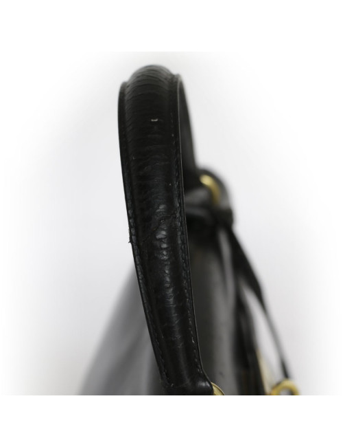 32 leather black box Vintage HERMES Kelly bag