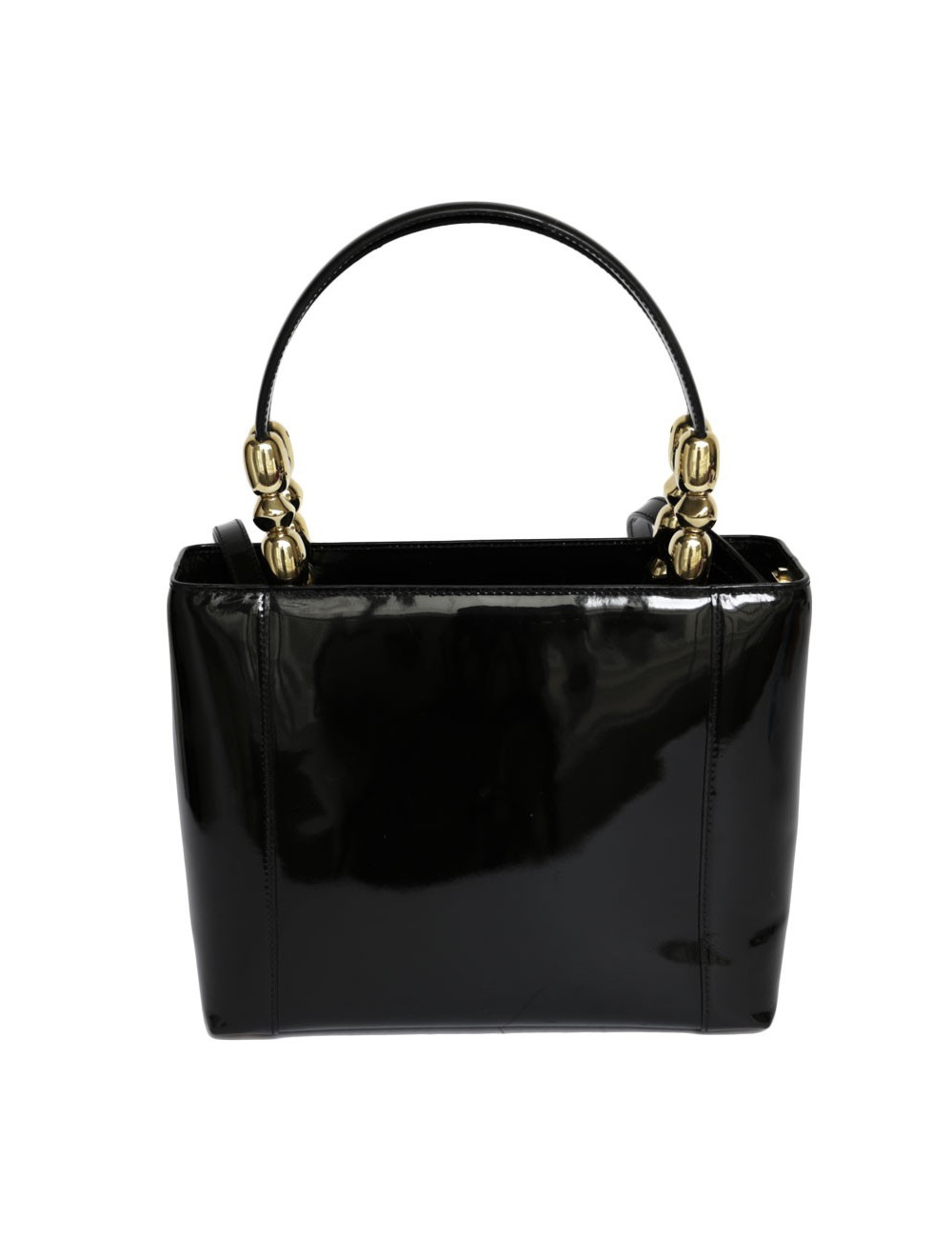Sac 'Lady Dior' DIOR cuir verni noir 