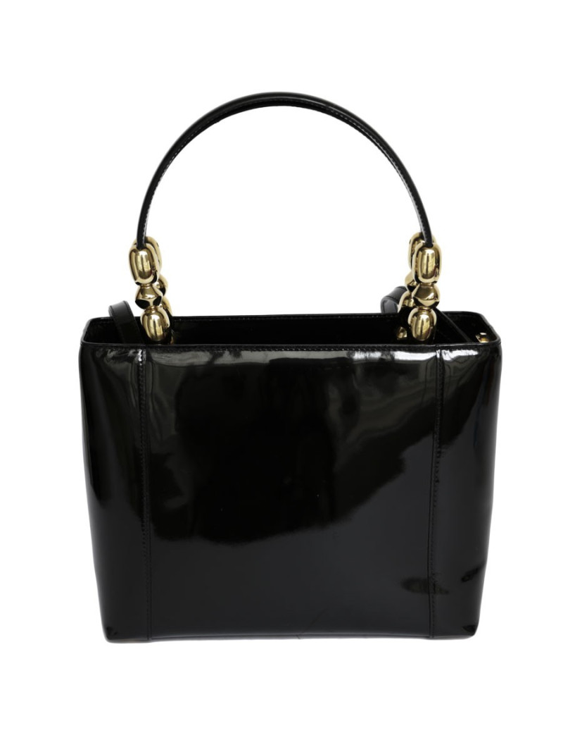 Sac 'Lady Dior' DIOR cuir verni noir 