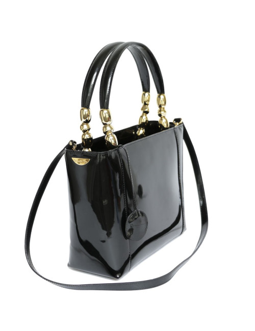 Sac 'Lady Dior' DIOR cuir verni noir 