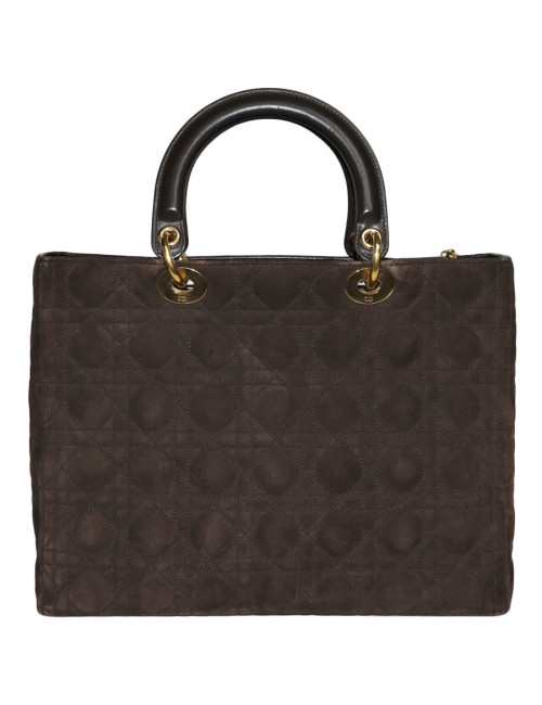 Sac 'Lady Dior' CHRISTIAN DIOR daim "cannage"