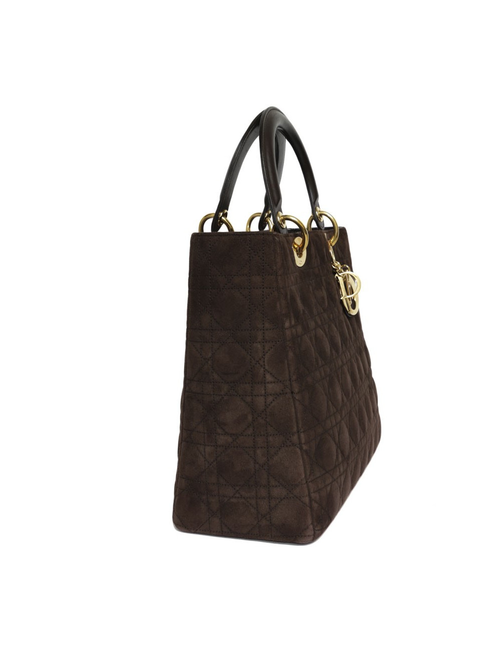 Sac 'Lady Dior' CHRISTIAN DIOR daim "cannage"