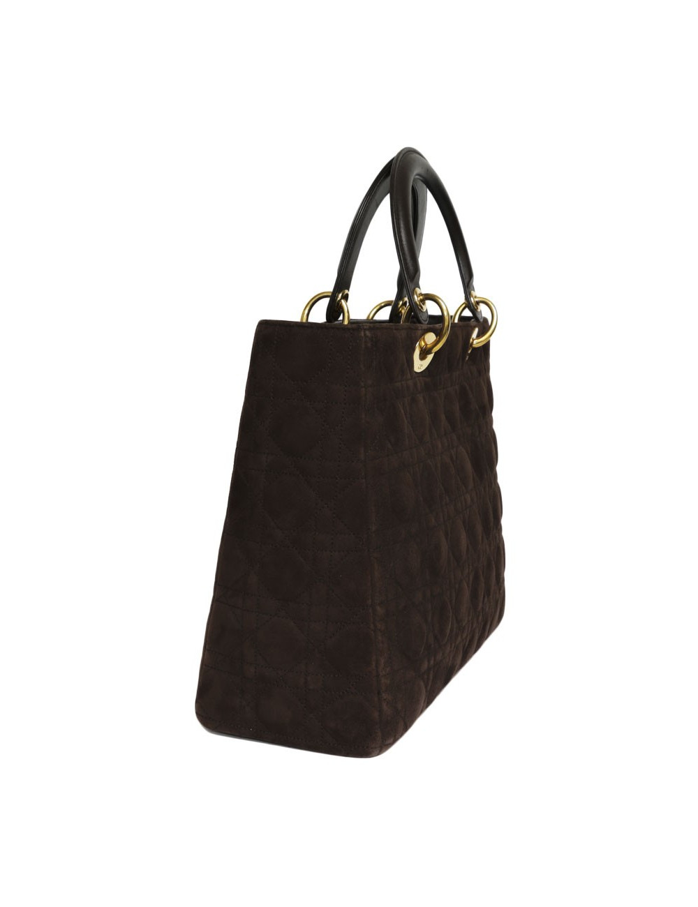 Sac 'Lady Dior' CHRISTIAN DIOR daim "cannage"