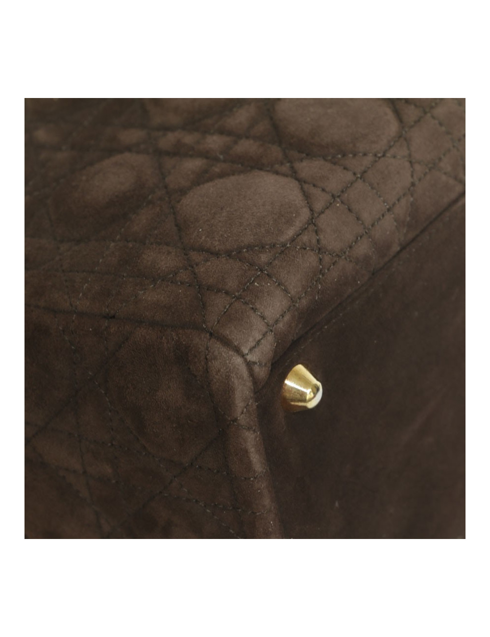 Sac 'Lady Dior' CHRISTIAN DIOR daim "cannage"