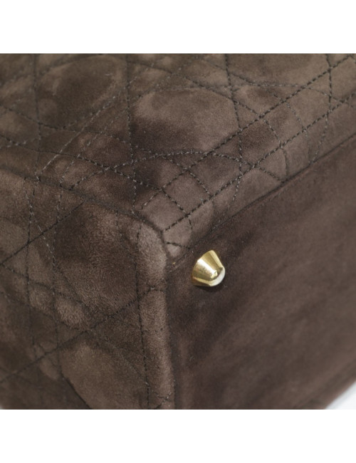 Sac 'Lady Dior' CHRISTIAN DIOR daim "cannage"