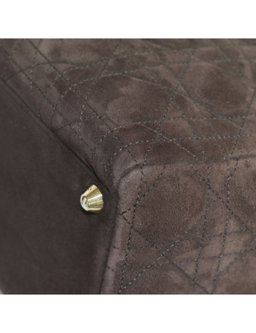 Sac 'Lady Dior' CHRISTIAN DIOR daim "cannage"