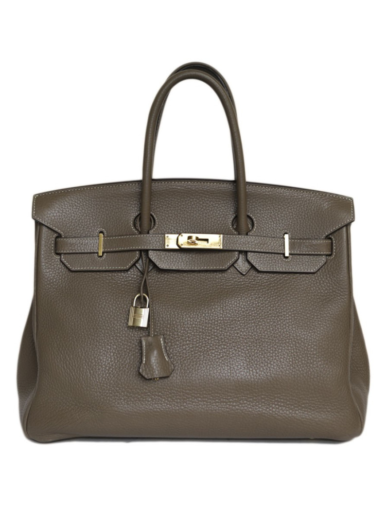 Birkin 35 HERMES cuir togo taupe