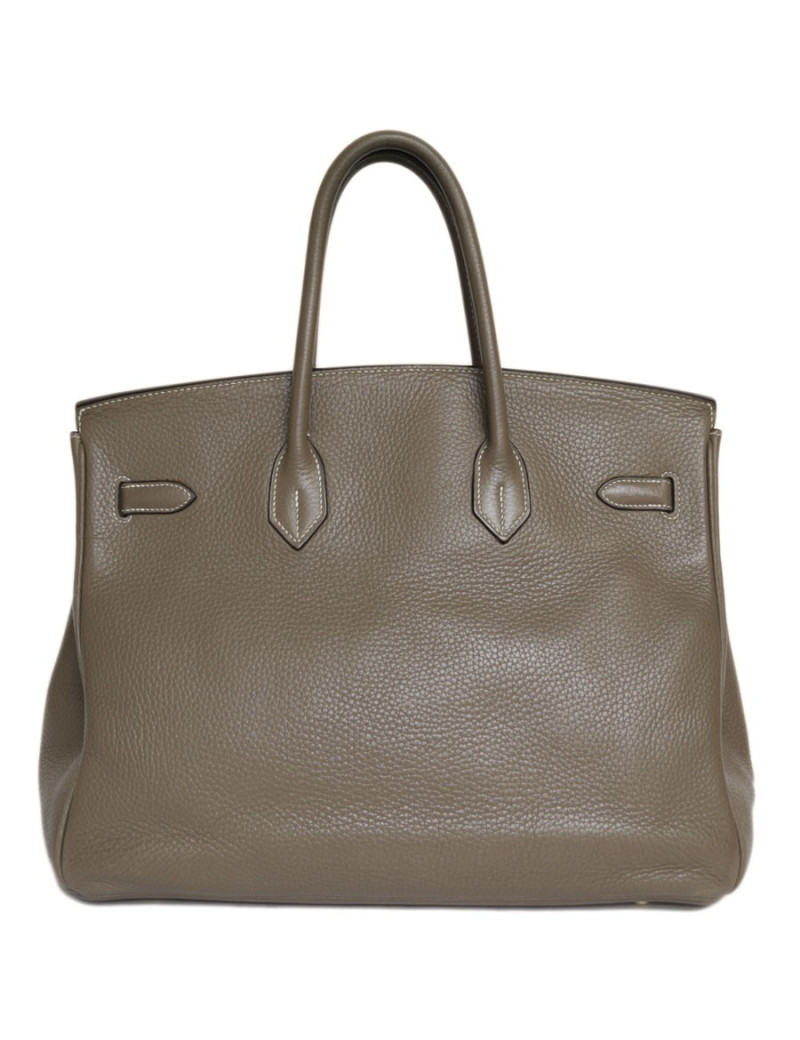 Birkin 35 HERMES cuir taurillon clémence étoupe