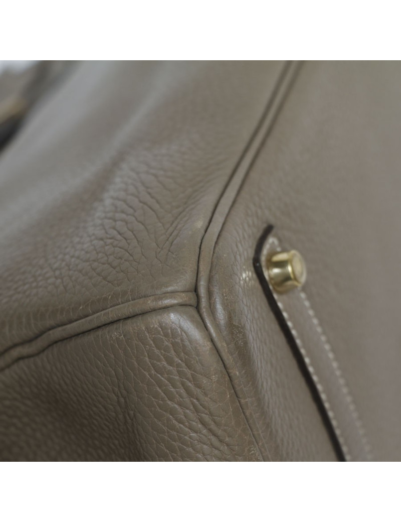 Birkin 35 HERMES cuir taurillon clémence étoupe