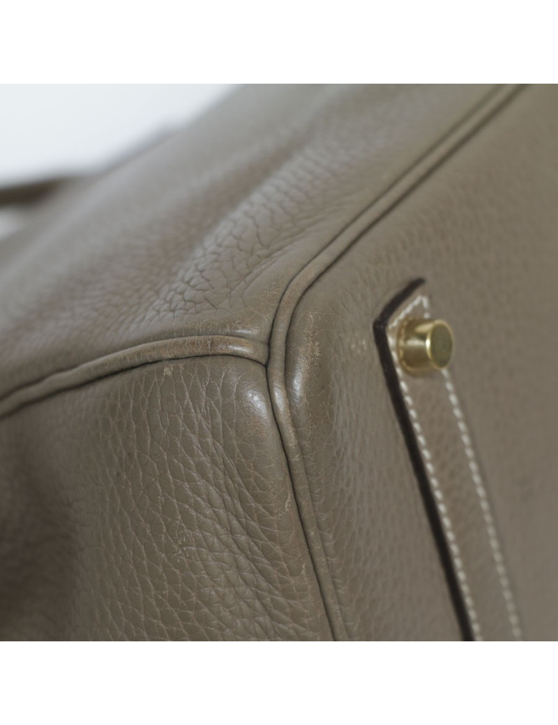 Birkin 35 HERMES cuir taurillon clémence étoupe