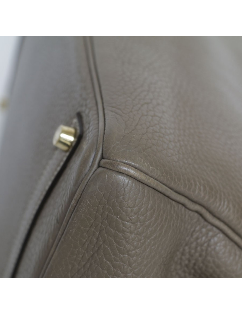 Birkin 35 HERMES cuir taurillon clémence étoupe