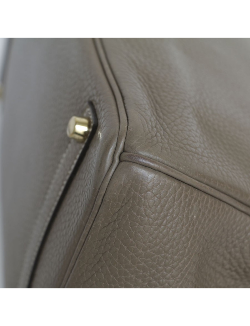 Birkin 35 HERMES cuir taurillon clémence étoupe