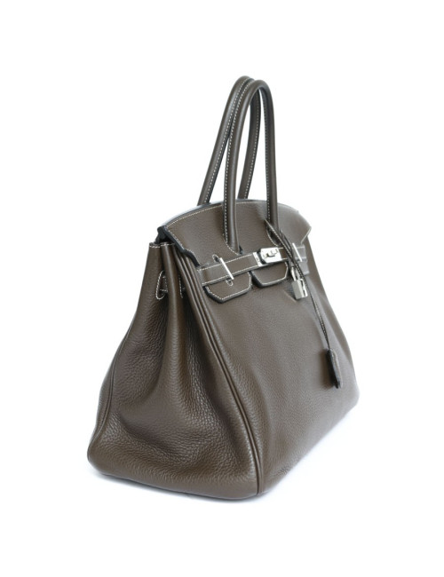 Birkin 35 HERMES cuir taurillon clémence cacao