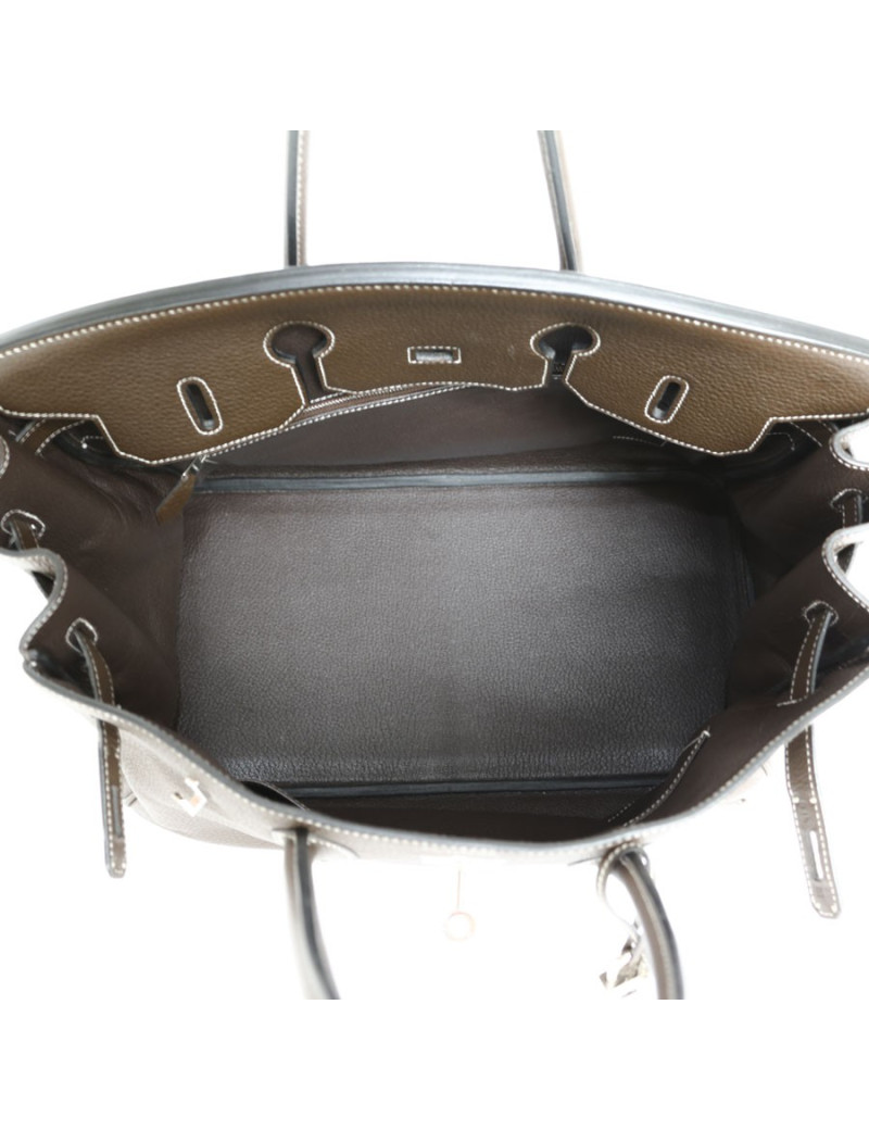 Birkin 35 HERMES cuir togo chocolat