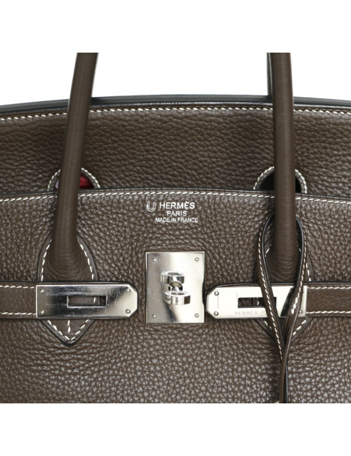 Birkin 35 HERMES cuir taurillon clémence cacao