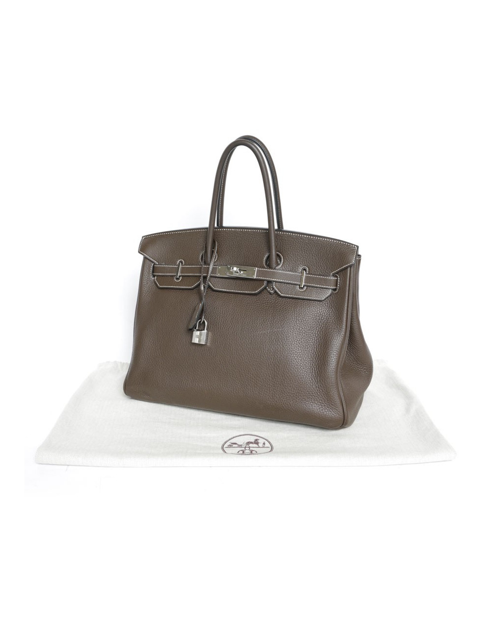 Birkin 35 HERMES cuir togo chocolat